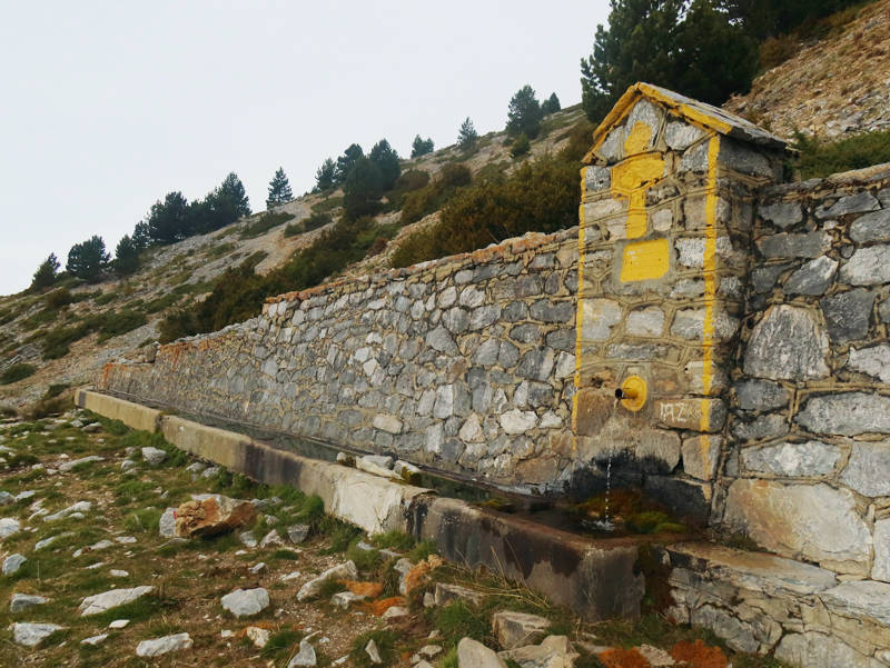 Trail and mountain landscape of Mount Olympus
