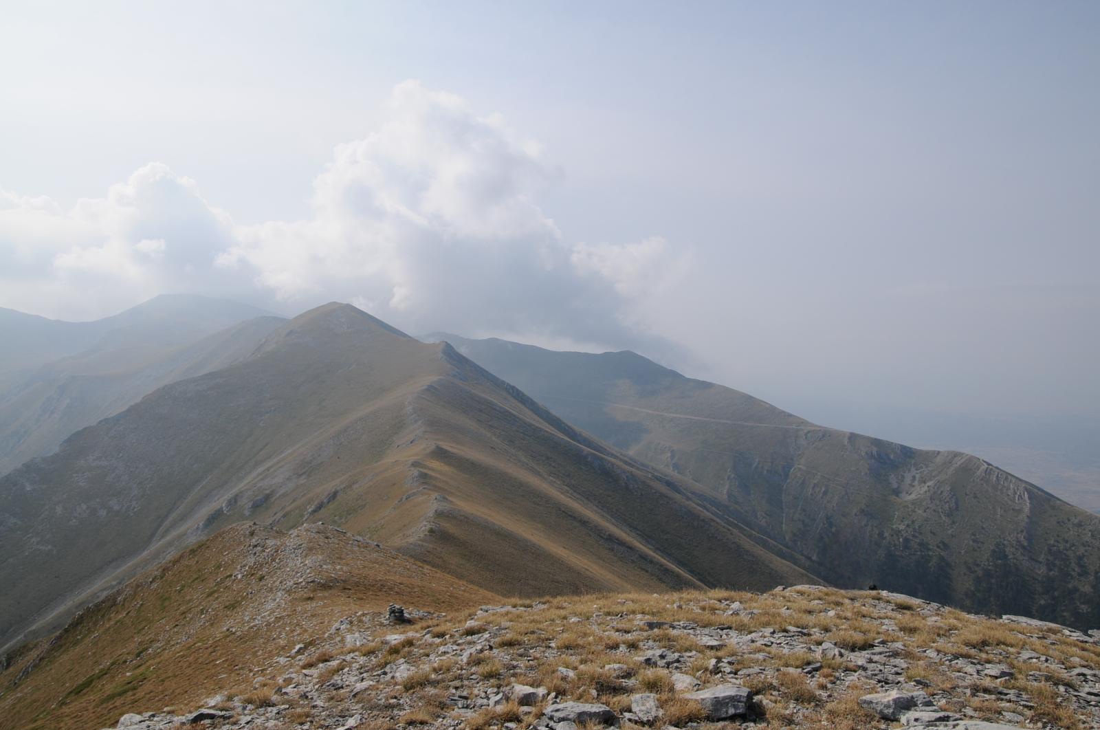 Trail and mountain landscape of Mount Olympus